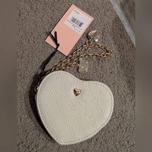 Juicy Couture Heart-Shaped White Wristlet New with Tags